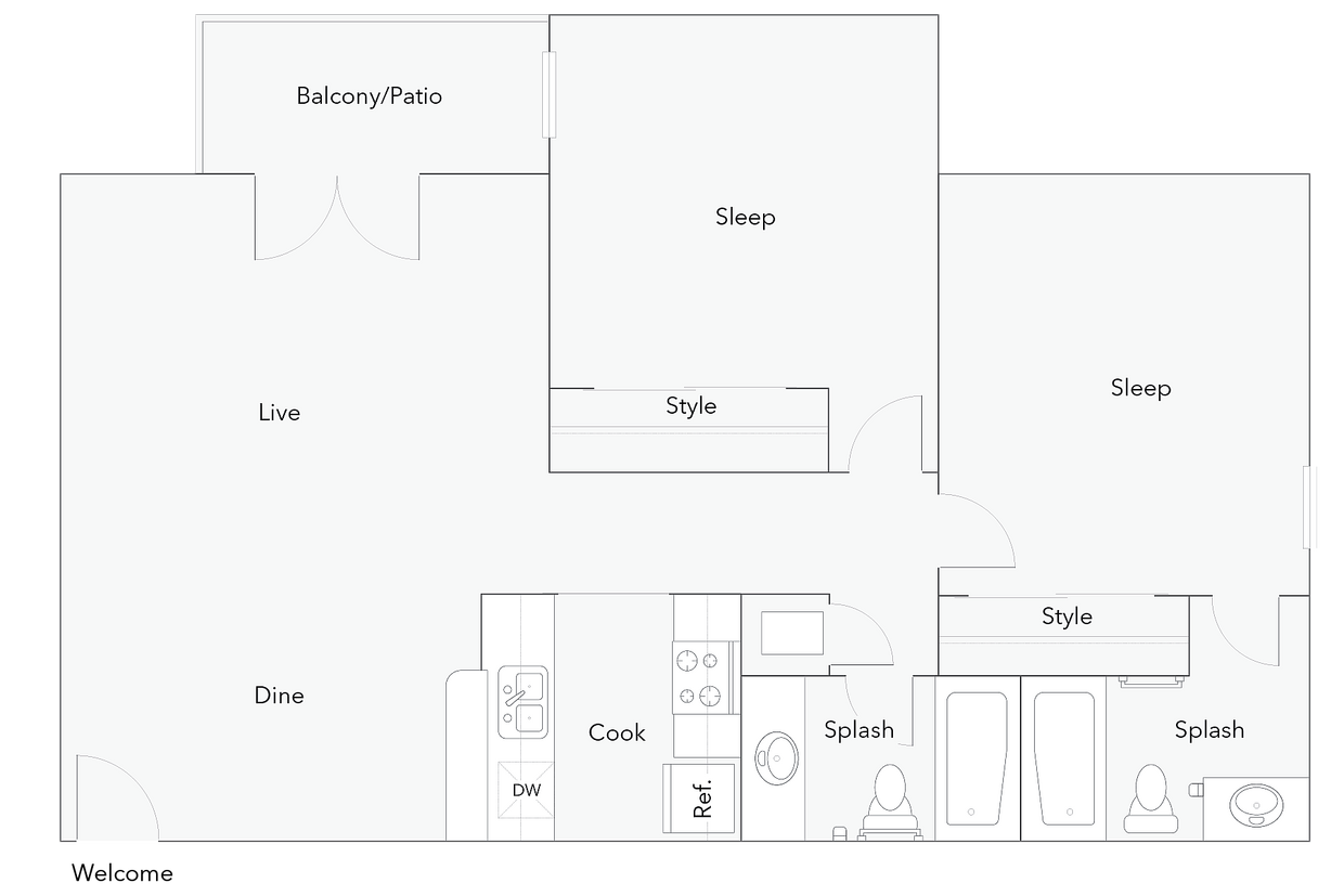 Cambridge | 2-Bedroom Floorplan - Cambridge