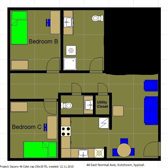 Floor Plan - 2 BR Model