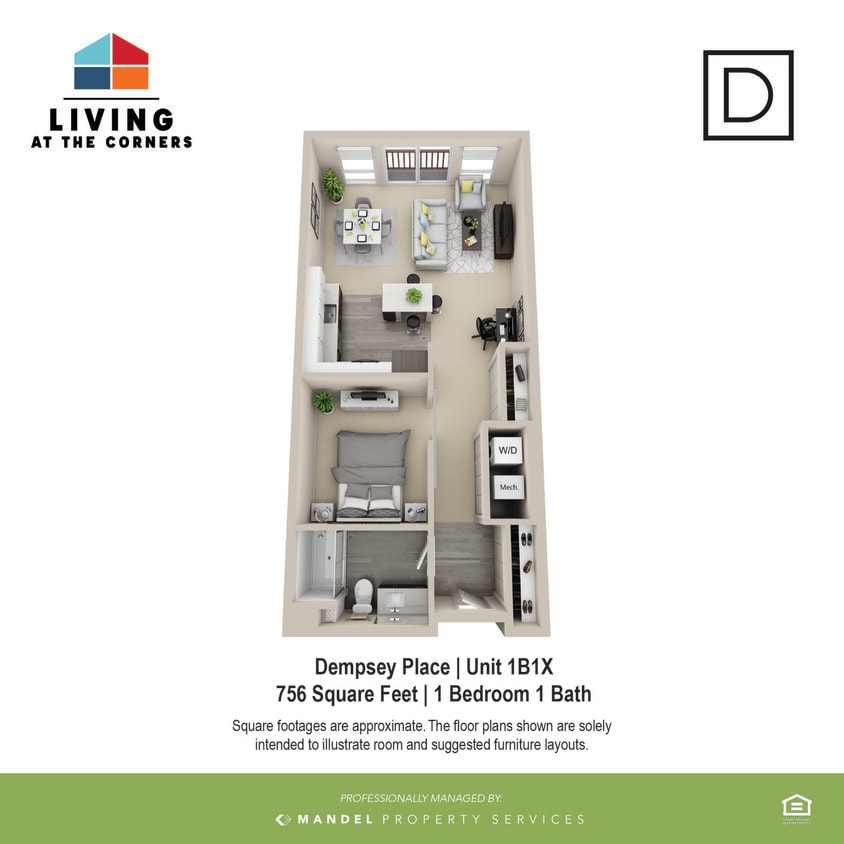 Dempsey Place Unit Style 1B1X - 1B1X