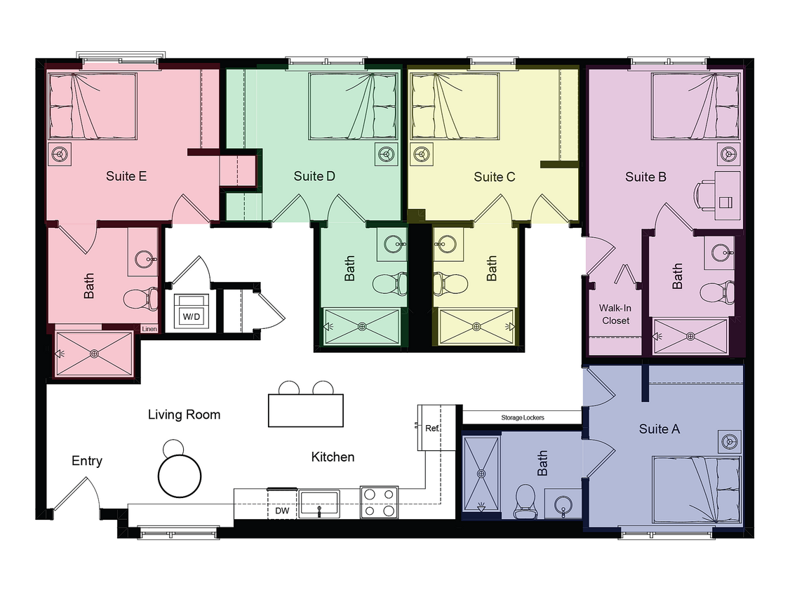 C- Private Suite in Shared 5 Bedroom Unit - C - Private Suite in Shared 5 Bedroom Unit