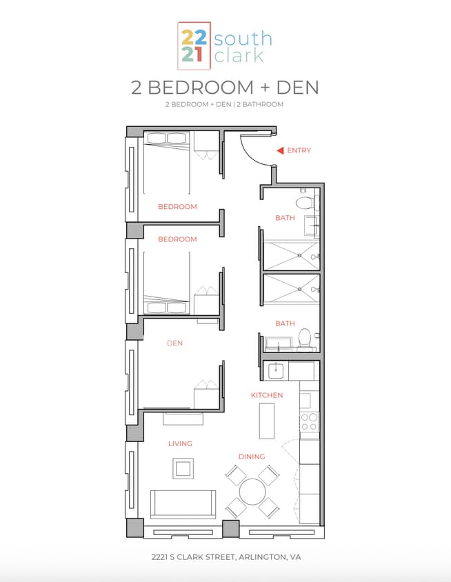 2 BEDROOM + DEN (1) - Entire Unit- 2 Bed 2 Bath with Den