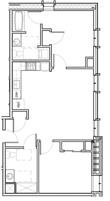 Floor Plan - 2 Bed 2 Bath 302 Accessible