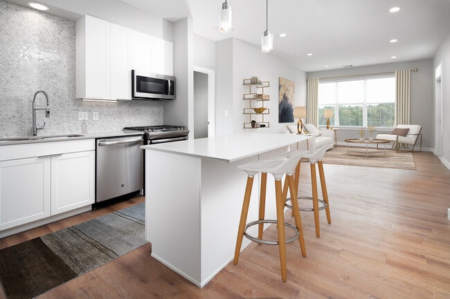 Signature Collection Kitchen and Living Area - Avalon Residences at the Hingham Shipyard