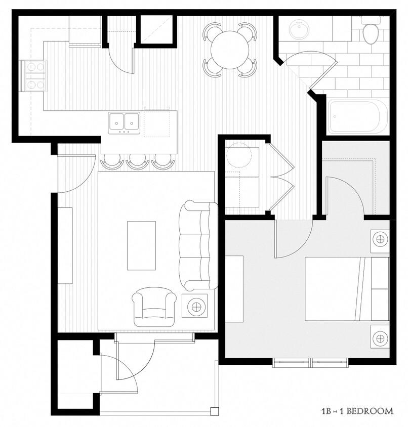 Floor Plan - Peak 1BR