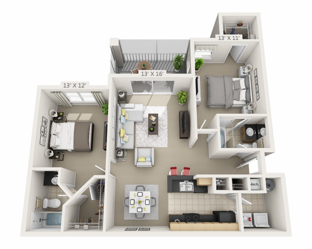Floor Plan - Two Bedroom B2