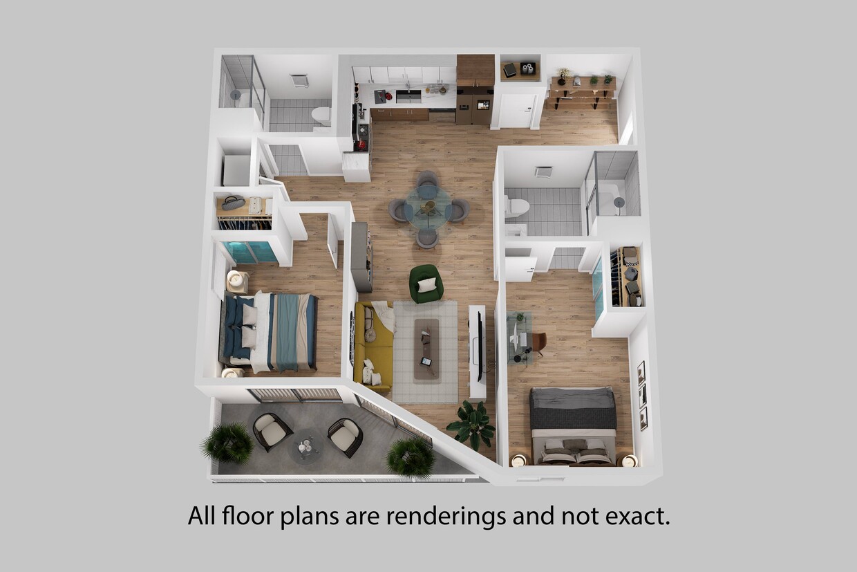Floor Plan - Two Bedroom + Two Bath