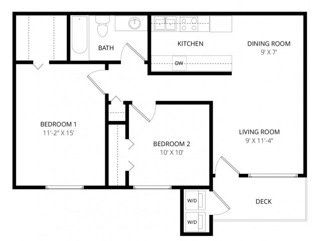 Floor Plan - 2x1