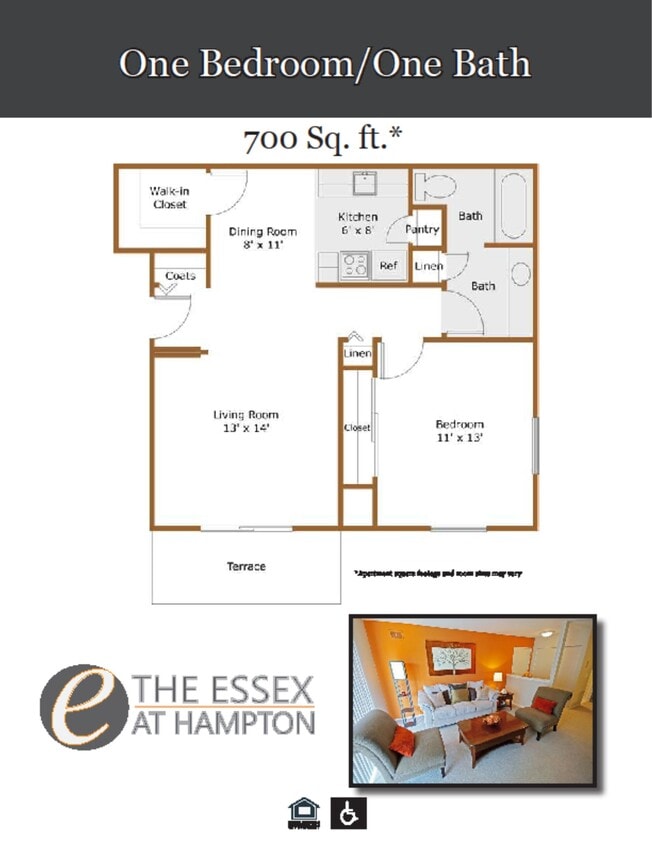 Floor Plan - 1 bedroom