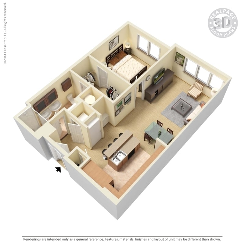 Floor Plan - A5 Veridian 825 sq ft