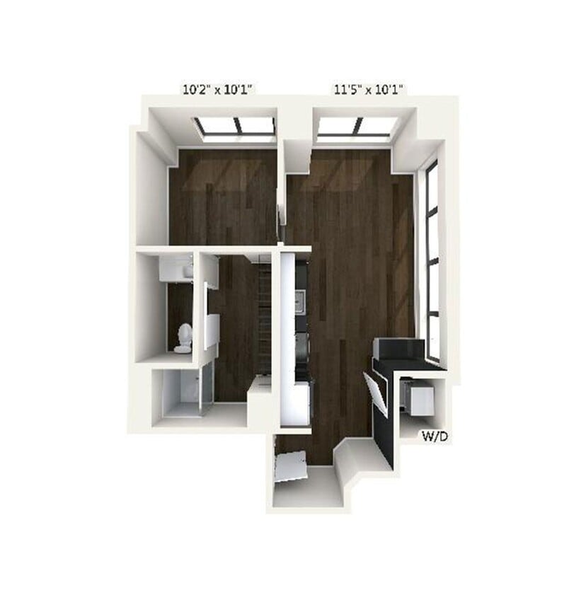 Floor Plan - A3 | 1 Bed | 1 Bath