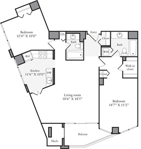 Floor Plan - 2 Bedrooms A