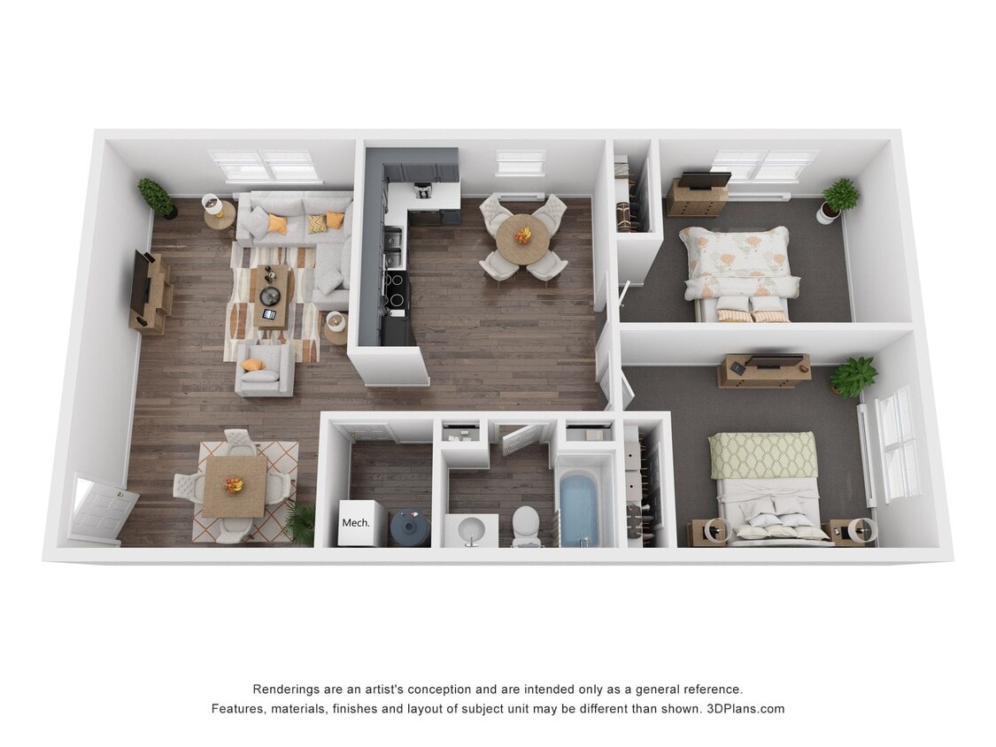 Floor Plan - 2 Bedroom Remodel