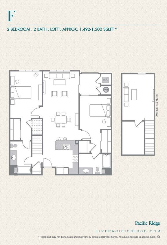 2 Bed : 2 Bath : LOFT - F