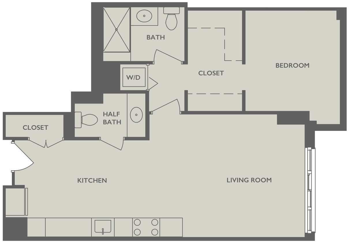 Floor Plan - One Bedroom D