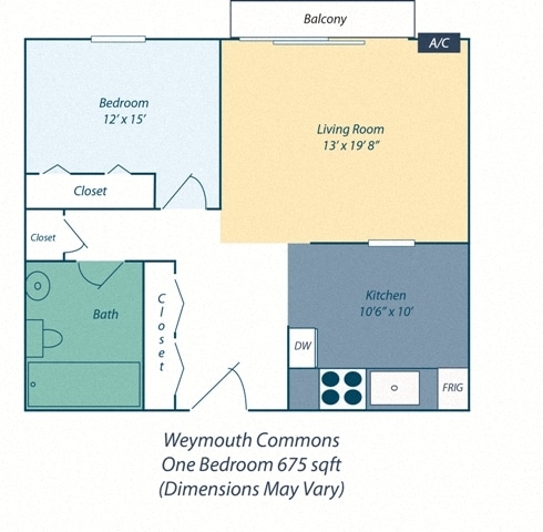 Floor Plan - One Bedroom