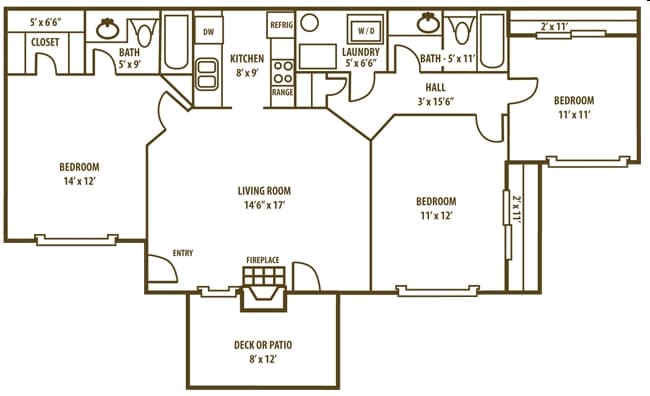 3BR/2BA - C2