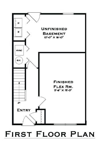 Explore the potential of this first-floor layout with flexible living spaces. - 4 Bedroom Townhome 2.5 Bath Interior