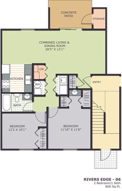 Floor Plan - 2 Bedroom