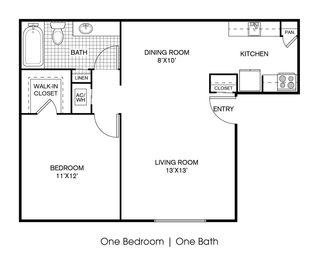 Floor Plan - One Bedroom