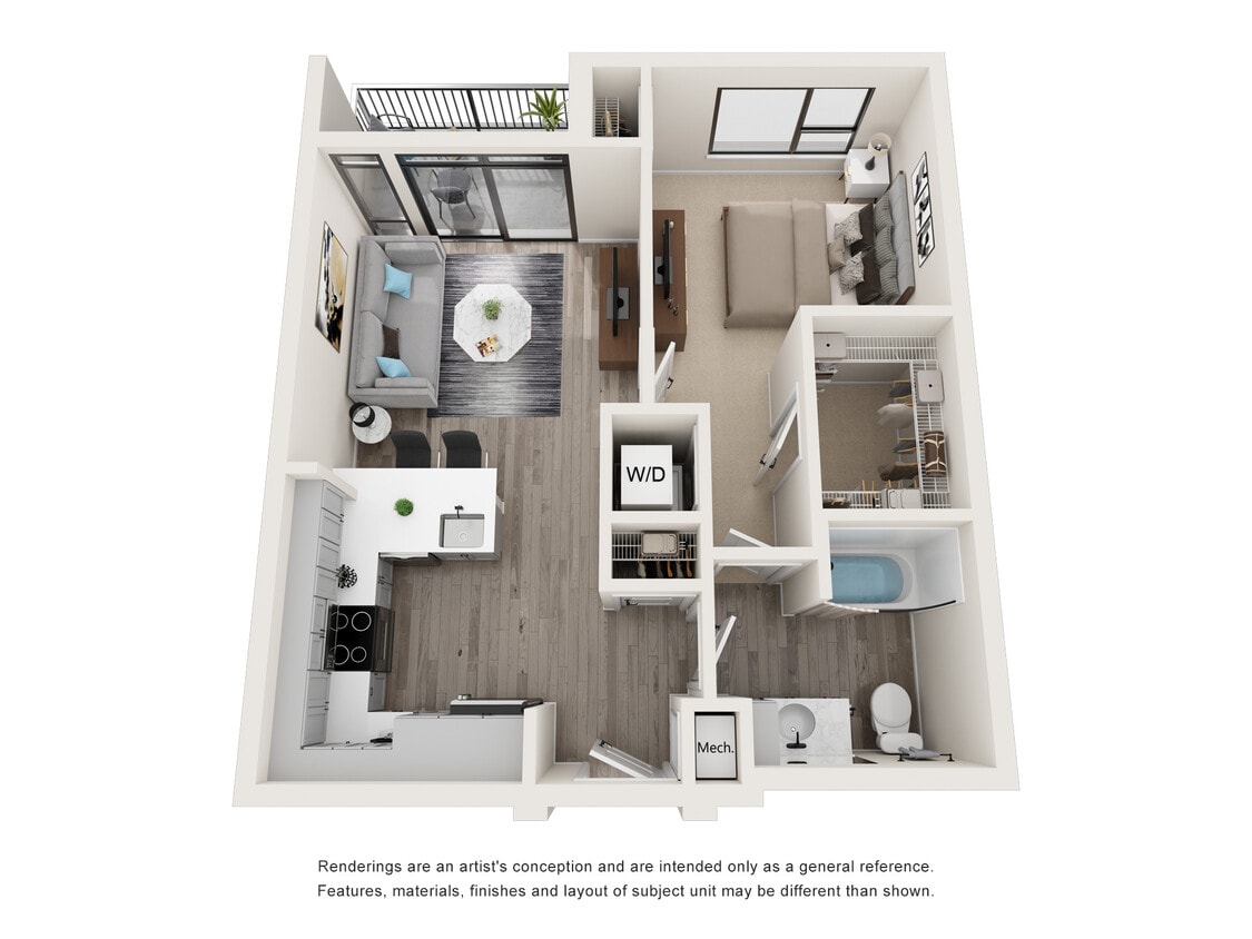 Leo - 1 Bed, 1 Bath, 664 sq. ft. - Leo