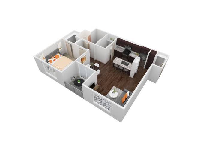 Floor Plan - VU - 1X1C
