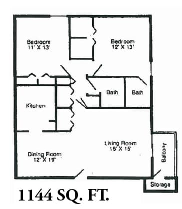 2BR/2BA - 2x2