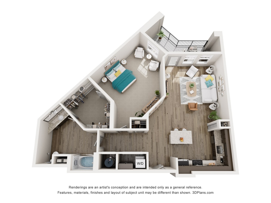 A4_865_1Bed_1Bath - A4 - One Bedroom, One Bathroom