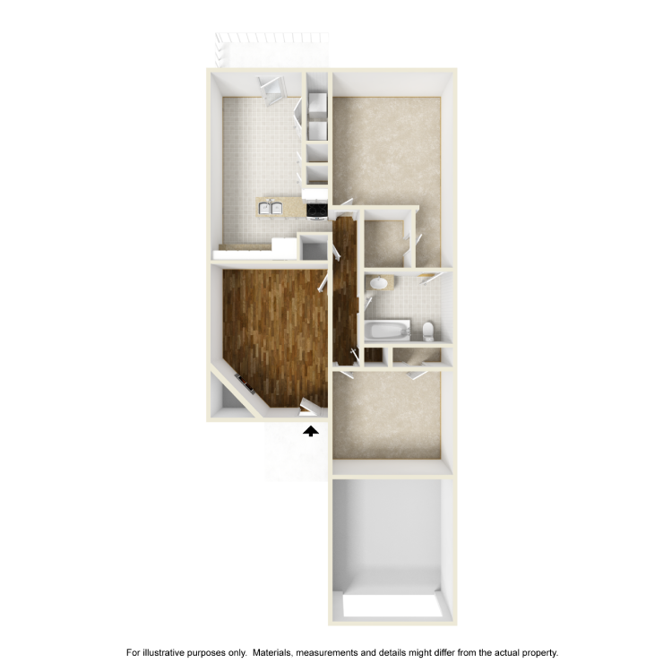 2x1.png - 2 Bed 1 Bath