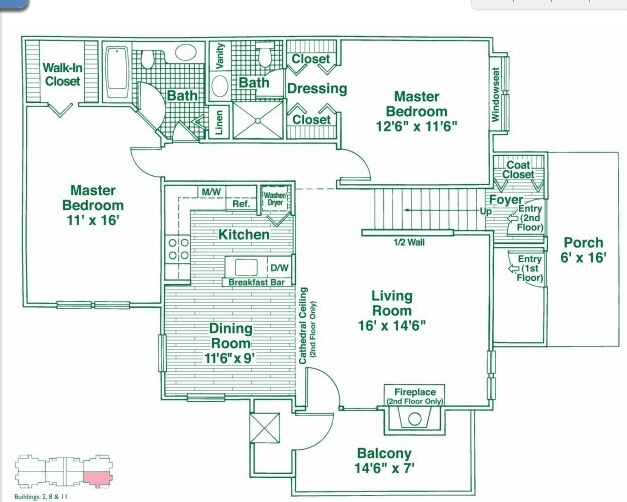 2 Bedroom, 2 Bath - D/1 - C3