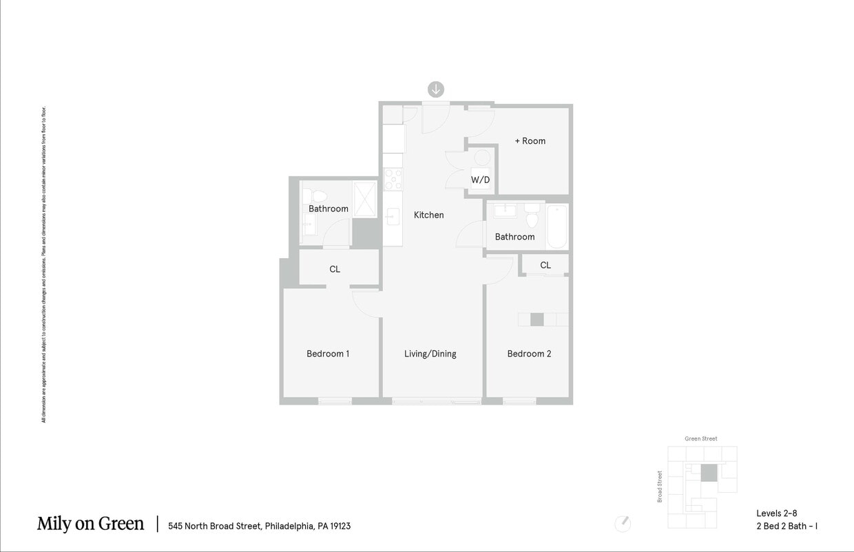 Mily on Green - Floor Plan - 2 Bed 2 Bath - I - 2 Bed 2 Bath - I