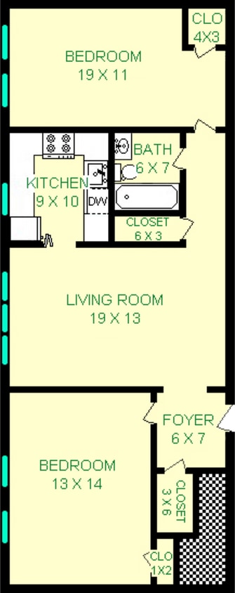 Hulton Two Bedroom Floorplan - Hulton