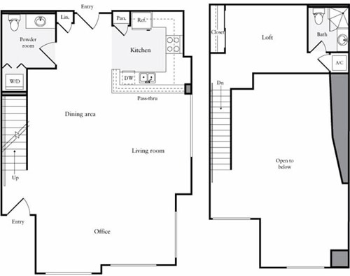 Floor Plan - 1 Bedroom H