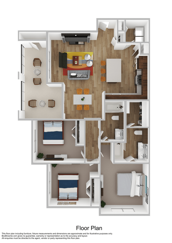 Floor Plan - Three-Bedroom (C1)