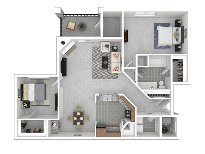 Floor Plan - 2 Bedroom 1 Bath