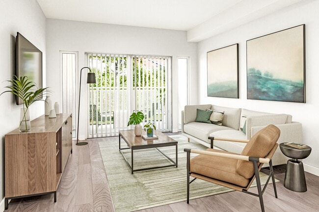 The View Floor Plan Living Room - Canyon Terrace Apartments