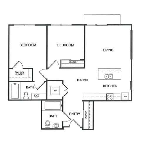 Floor Plan - 2x2 D