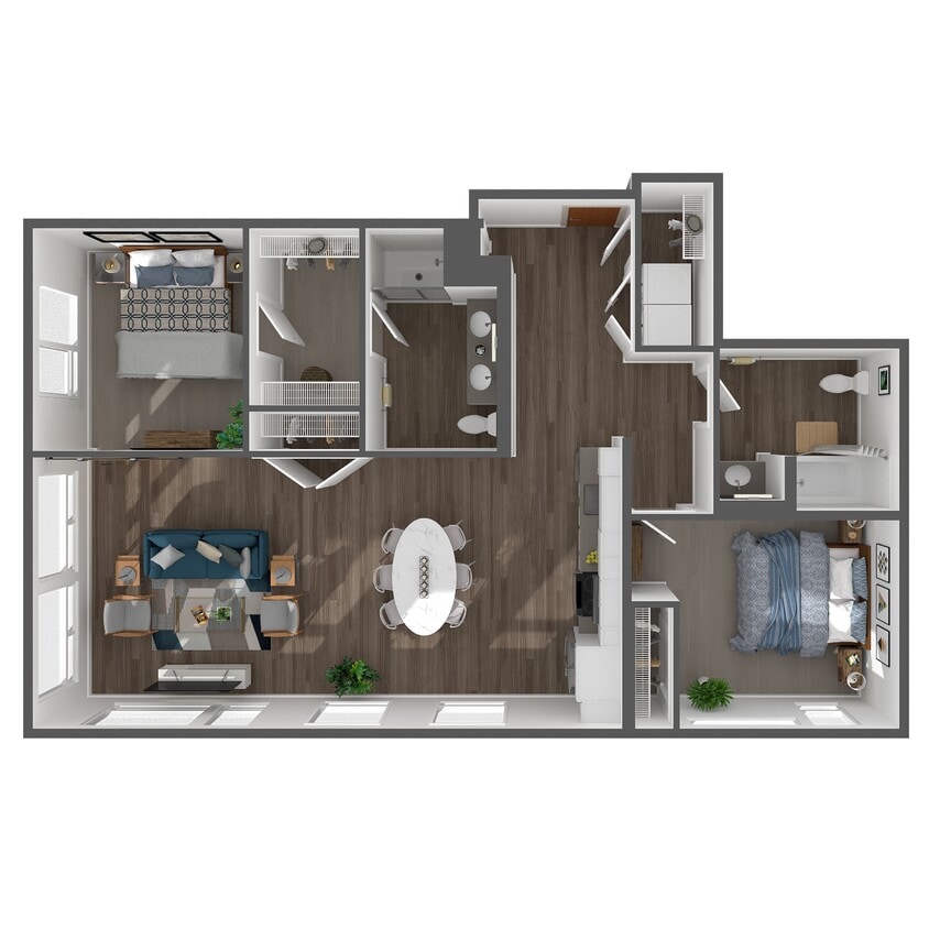 Floor Plan - 2 Bed/2 Bath-B4