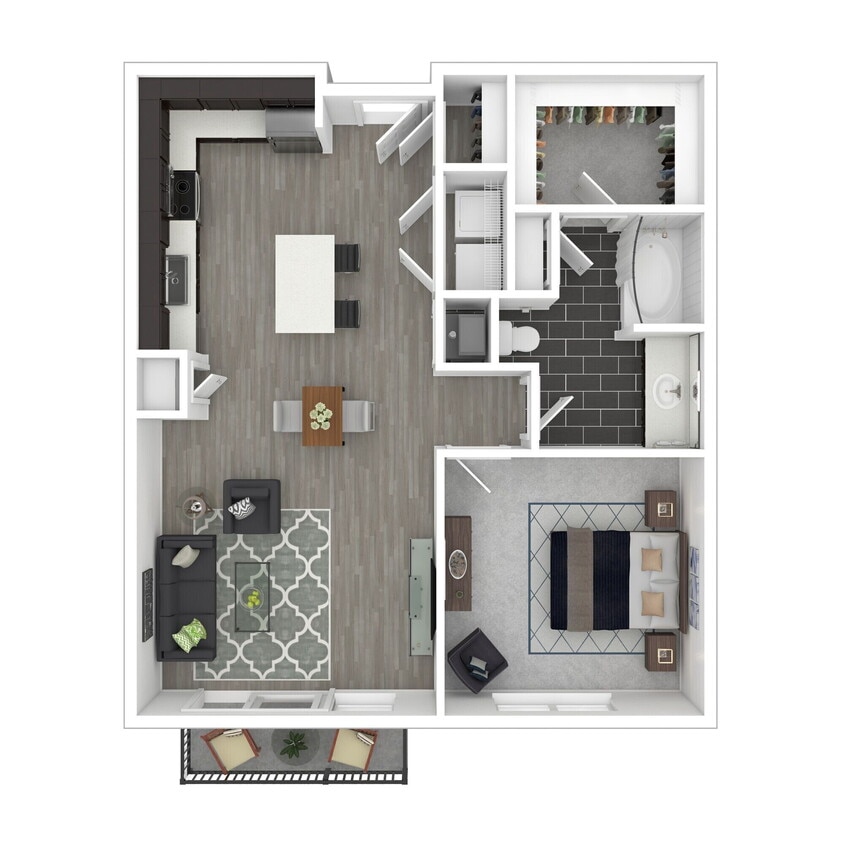 Floor Plan - 1 Bedroom