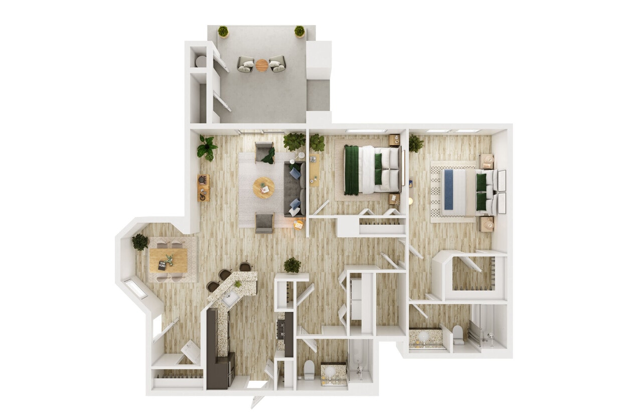 Floor Plan - 2BD 2BTH G7