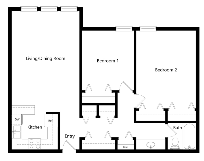Floor Plan - 2 Bedroom