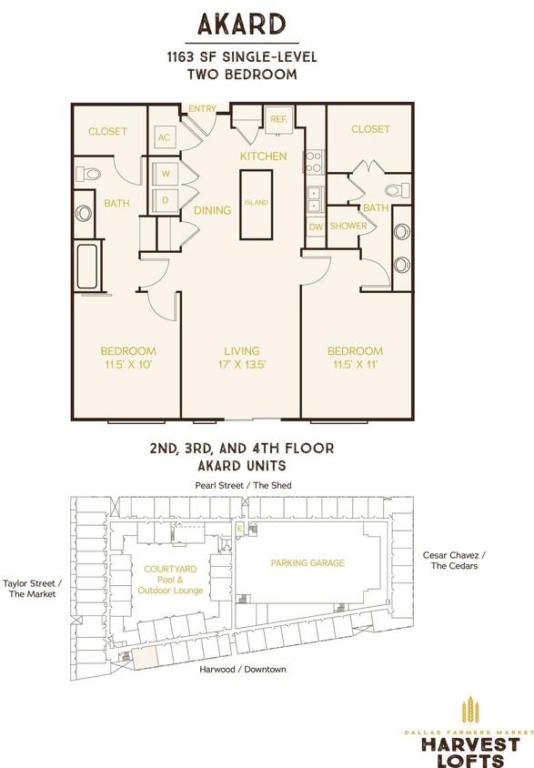Harvest Lofts Akard Floor Plan - Akard (B2A)