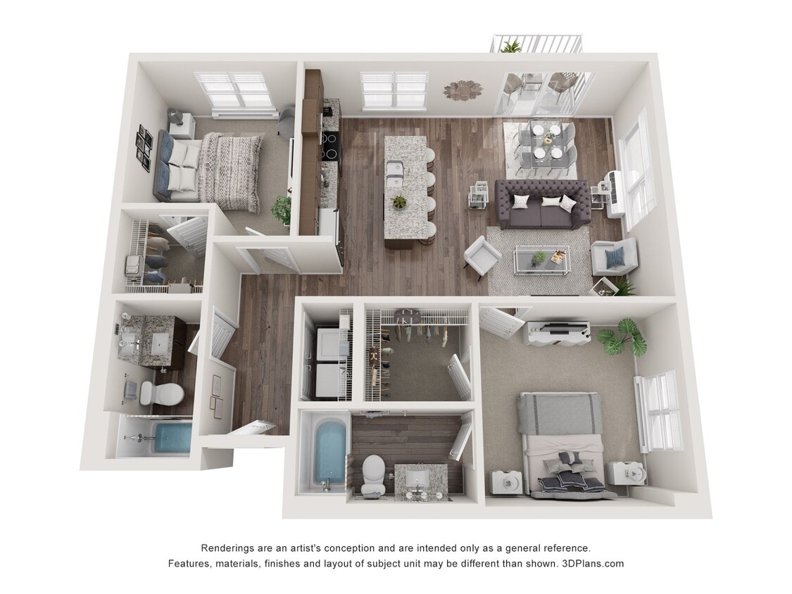 Floor Plan - 2 Bedroom B - Market