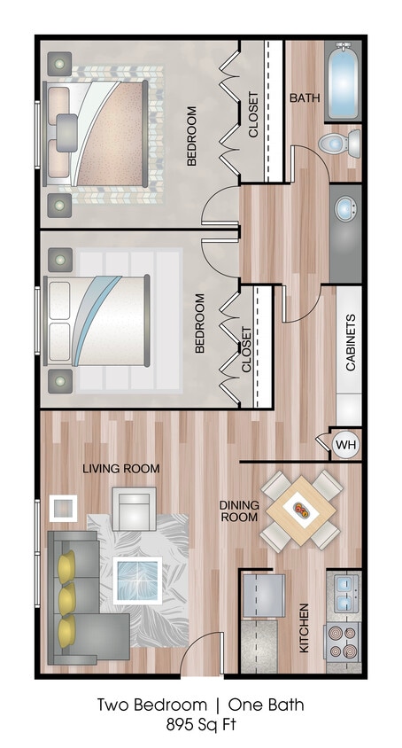 Floor Plan - 2x2 895