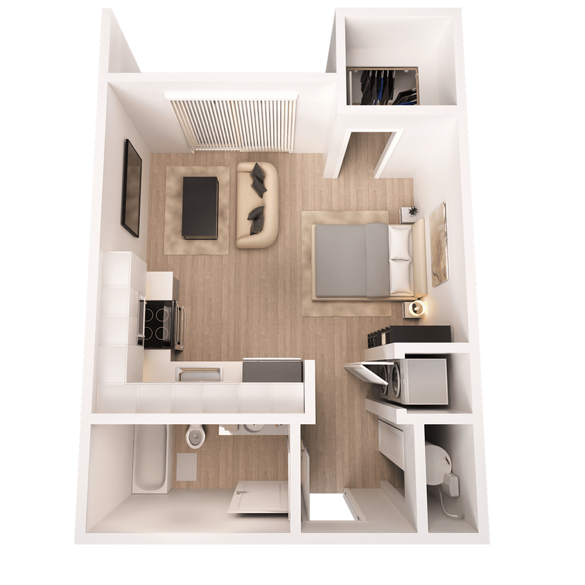 The Luna | Studio | 424+ Square Feet - The Luna