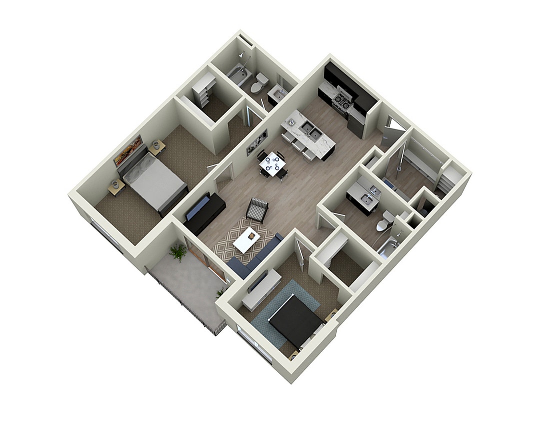 Floor Plan - 2C - Two Bedroom