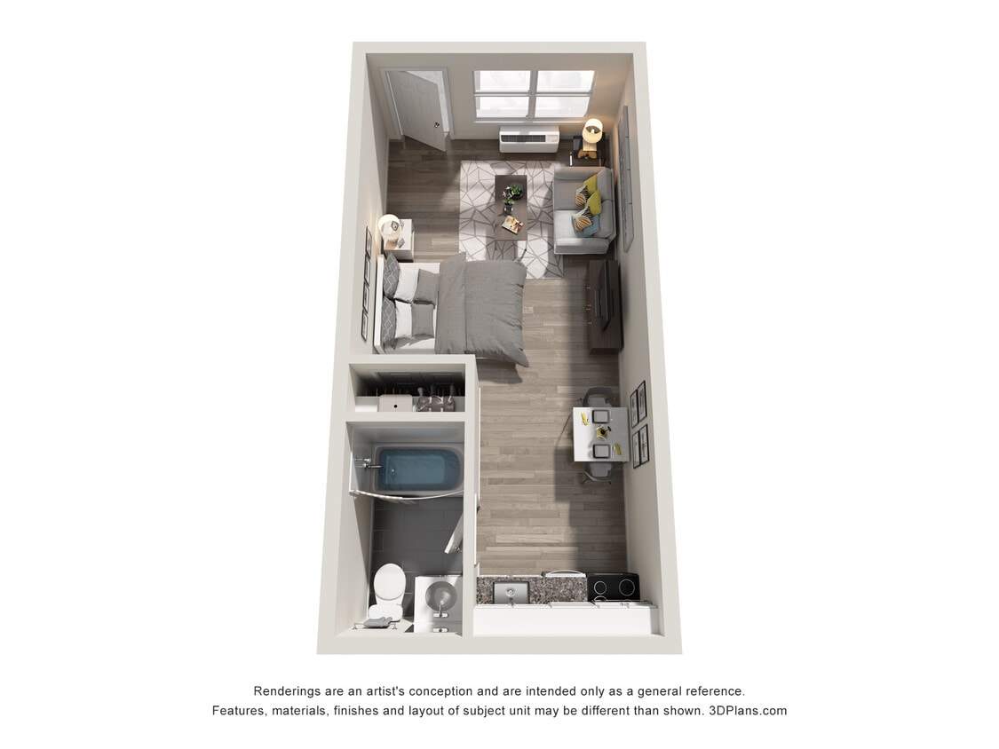 Floor Plan - Studio Apartment