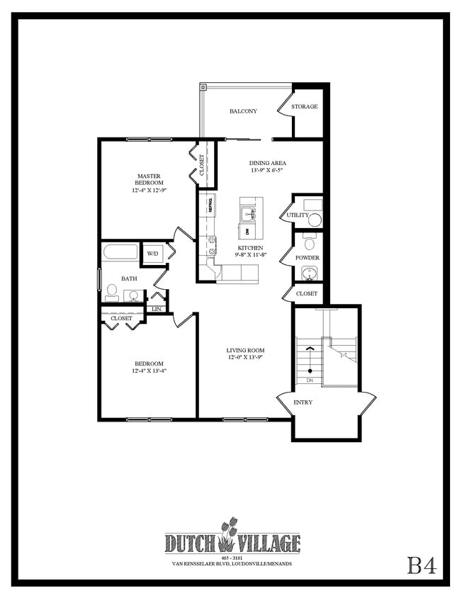 2 Bedroom, 1.5 Bath - B4