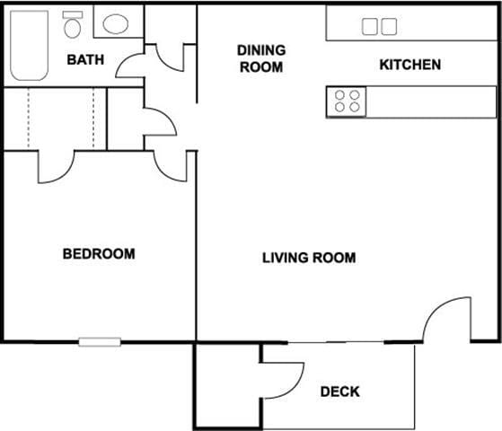 Floor Plan - 1 Bedroom