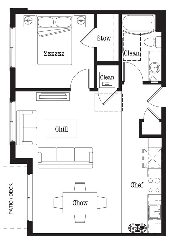 Floor Plan - One Bedroom A6