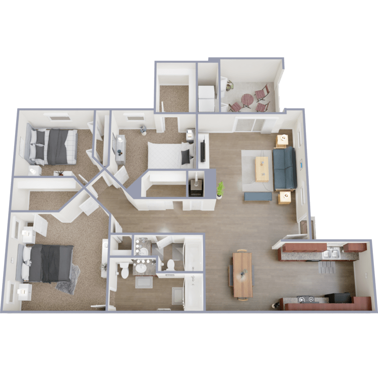 3B_1292_Overhead_166836.png - 3 Bed 2 Bath - 1st Floor